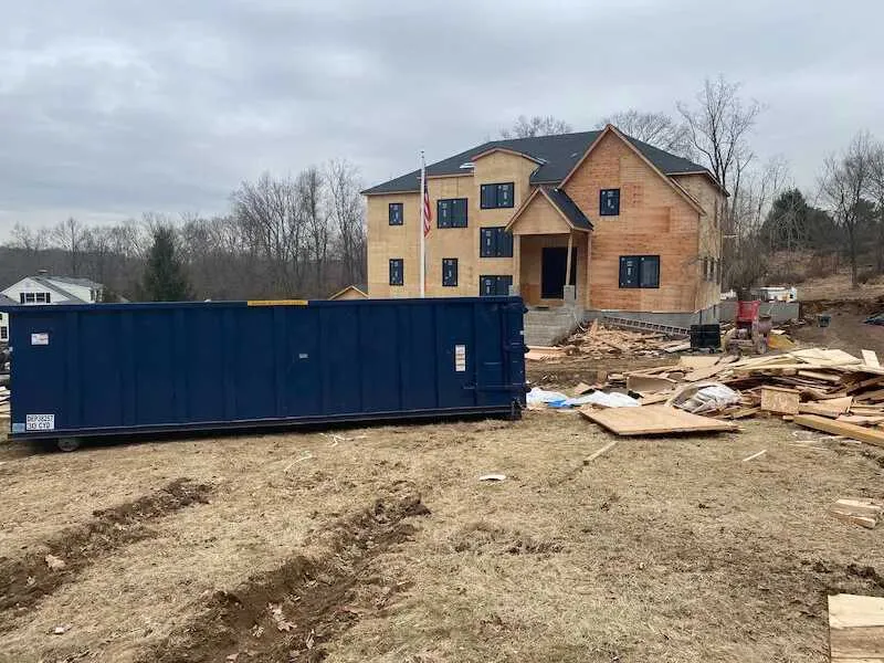 Roll off Dumpster on site