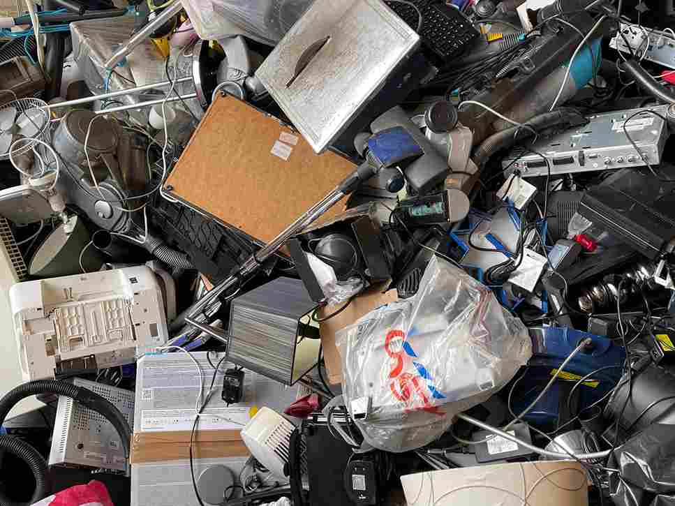 a pile of old electronics