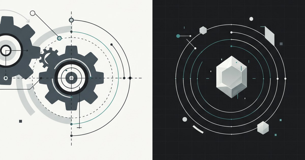 Editorial illustration for: **The Difference Between Automation and True Autonomy**