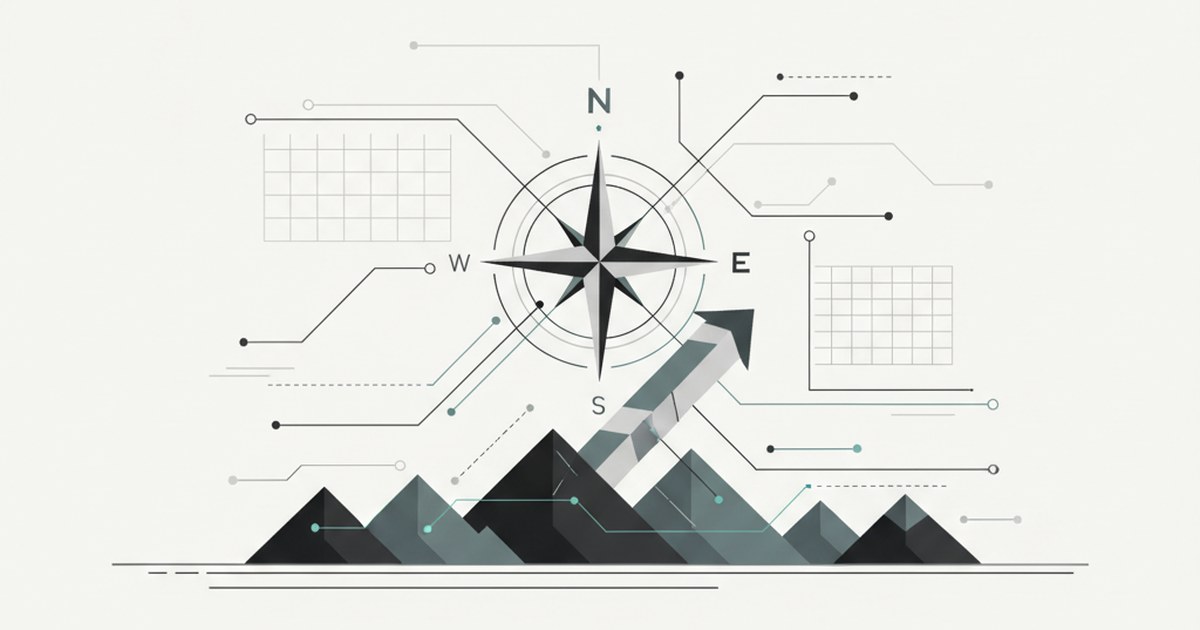 Editorial illustration for: **Navigating Market Uncertainty With Data-Driven Insights**
