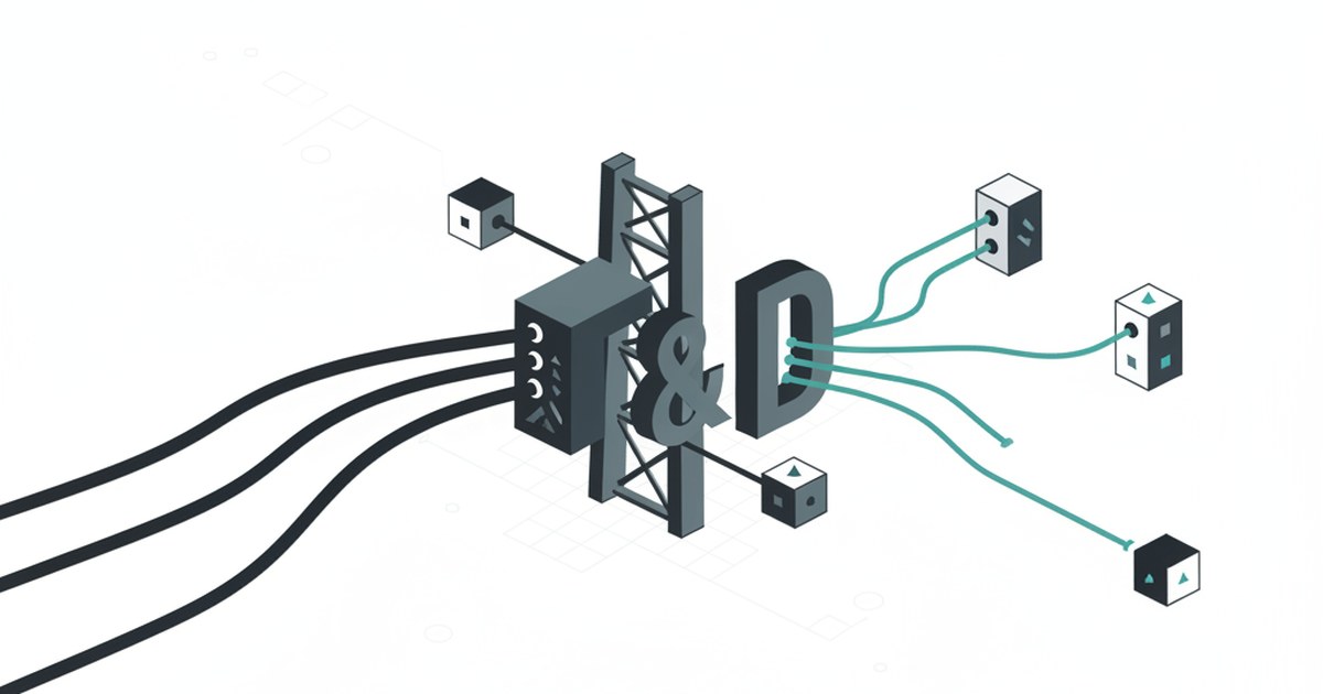 Editorial illustration for: **Managing Supplier Concentration Risk in T&D**