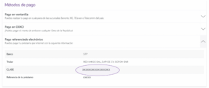 Identificar método de pago STP