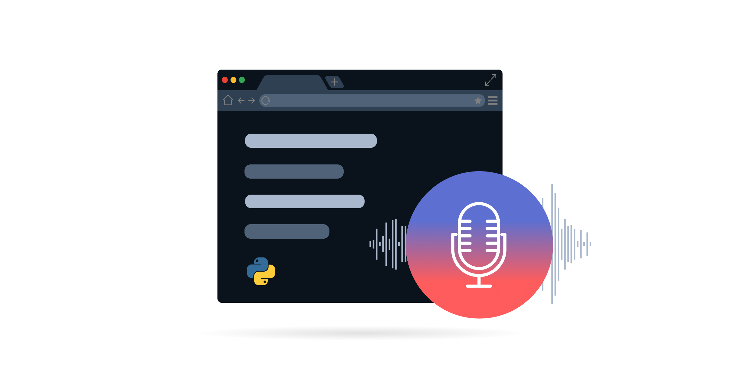 Blog title image for the blog post: Taking Notes with Voice in Python
