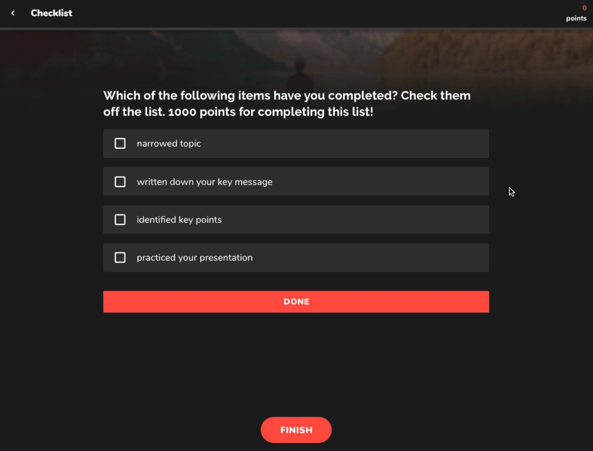 Checklists