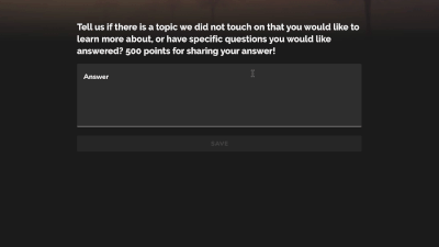 Open Ended Questions