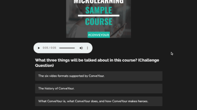 Animated GIF of the ConveYour learner portal.
