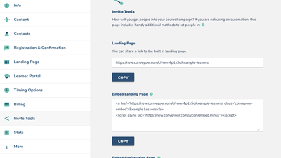 Campaign Embed Methods