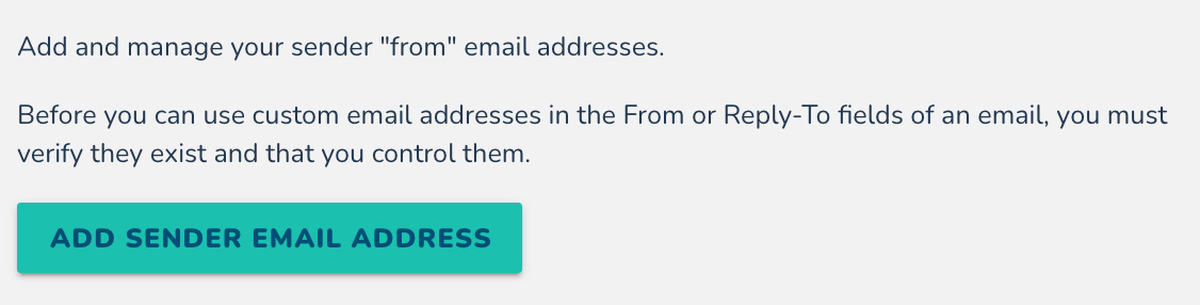 Custom Email Sender Addresses