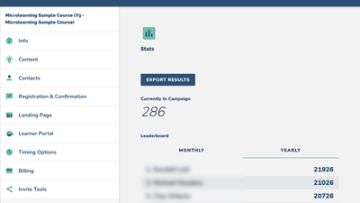 The Stats menu in ConveYour Campaigns.