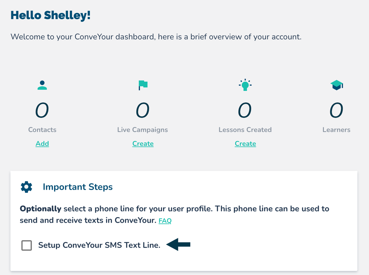First Steps and Account Preferences
