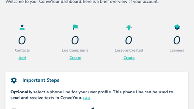 First Steps and Account Preferences