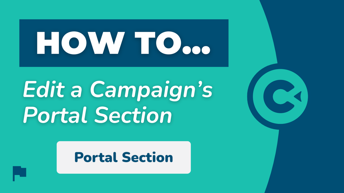 How to Edit the Portal Section for a Campaign
