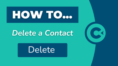How to Delete a Contact (CAREFUL!)
