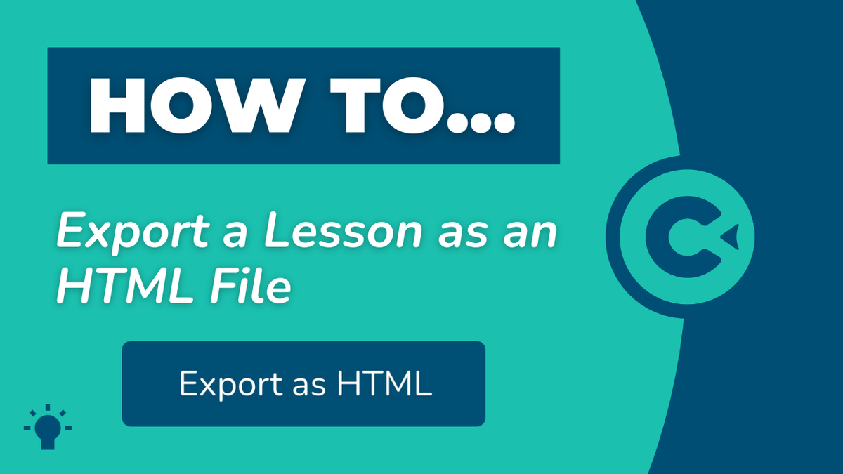 How to Export a Lesson as HTML