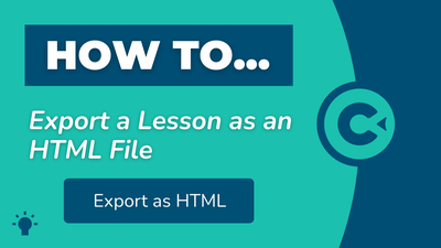 How to Export a Lesson as HTML