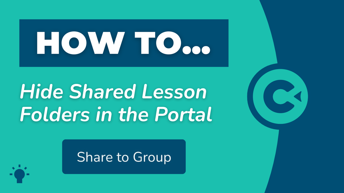 How to Hide Shared Lesson Folders in the Portal