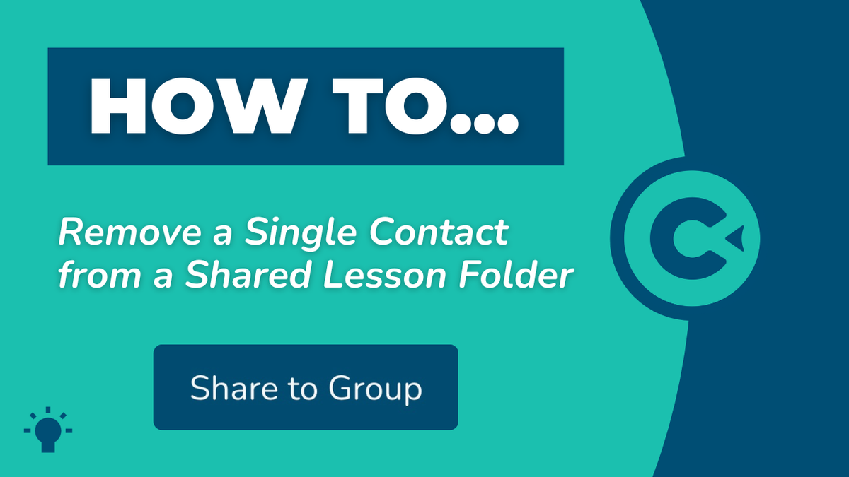 How to Remove a Single Contact from a Shared Lesson Folder