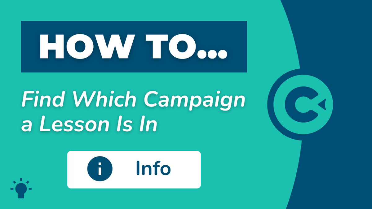 How to Find Which Campaign a Lesson Is In