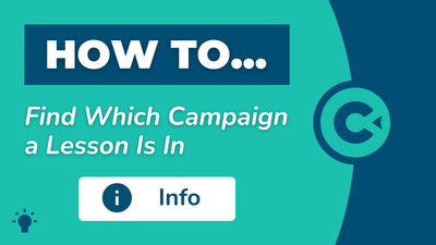 How to Find Which Campaign a Lesson Is In
