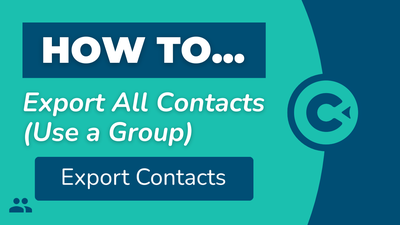 How to Export All Contacts (Use a Group)
