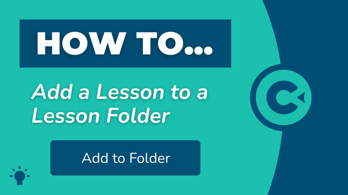 How to Add a Lesson to a Lesson Folder