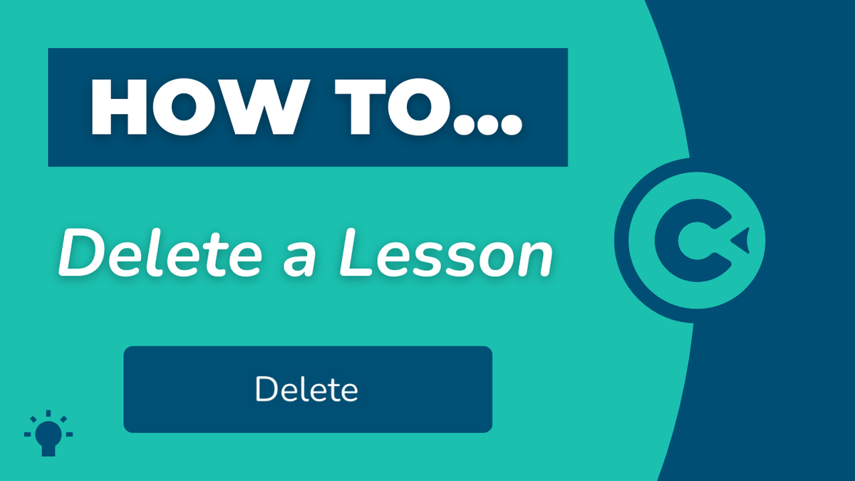 How to Delete a Lesson
