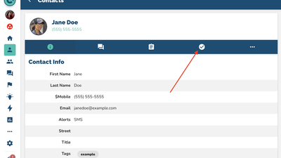 Tasks Assigned to Contacts