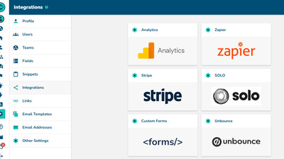 ConveYour's integrations menu, showing Zapier.