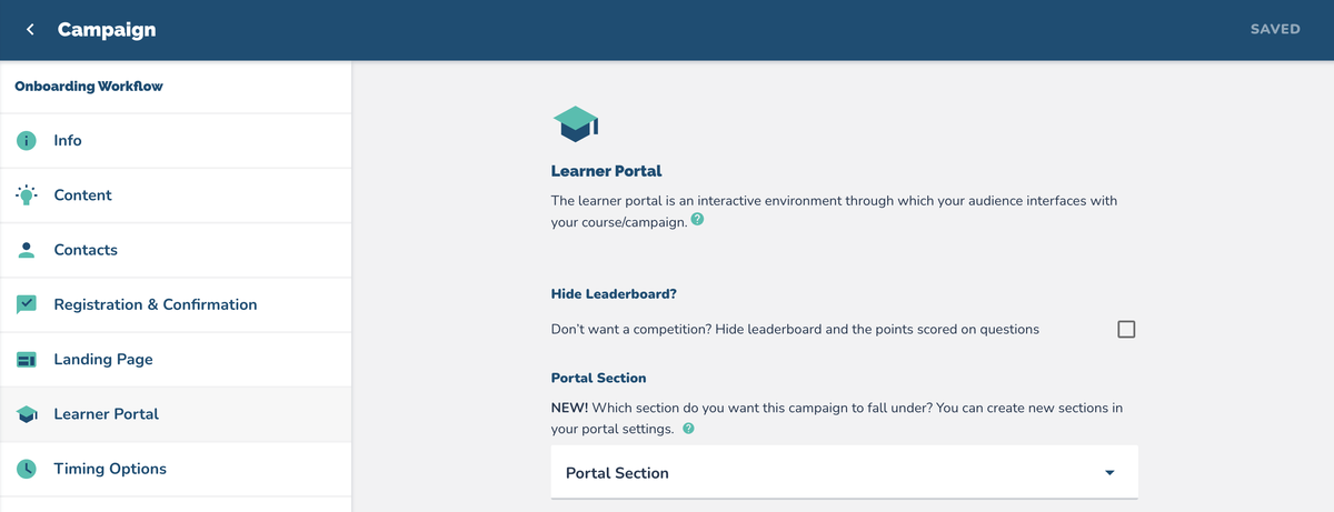 Learner Portal Setup