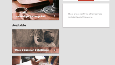 Animated GIF of a user selecting a "poll" Lesson item in ConveYour.