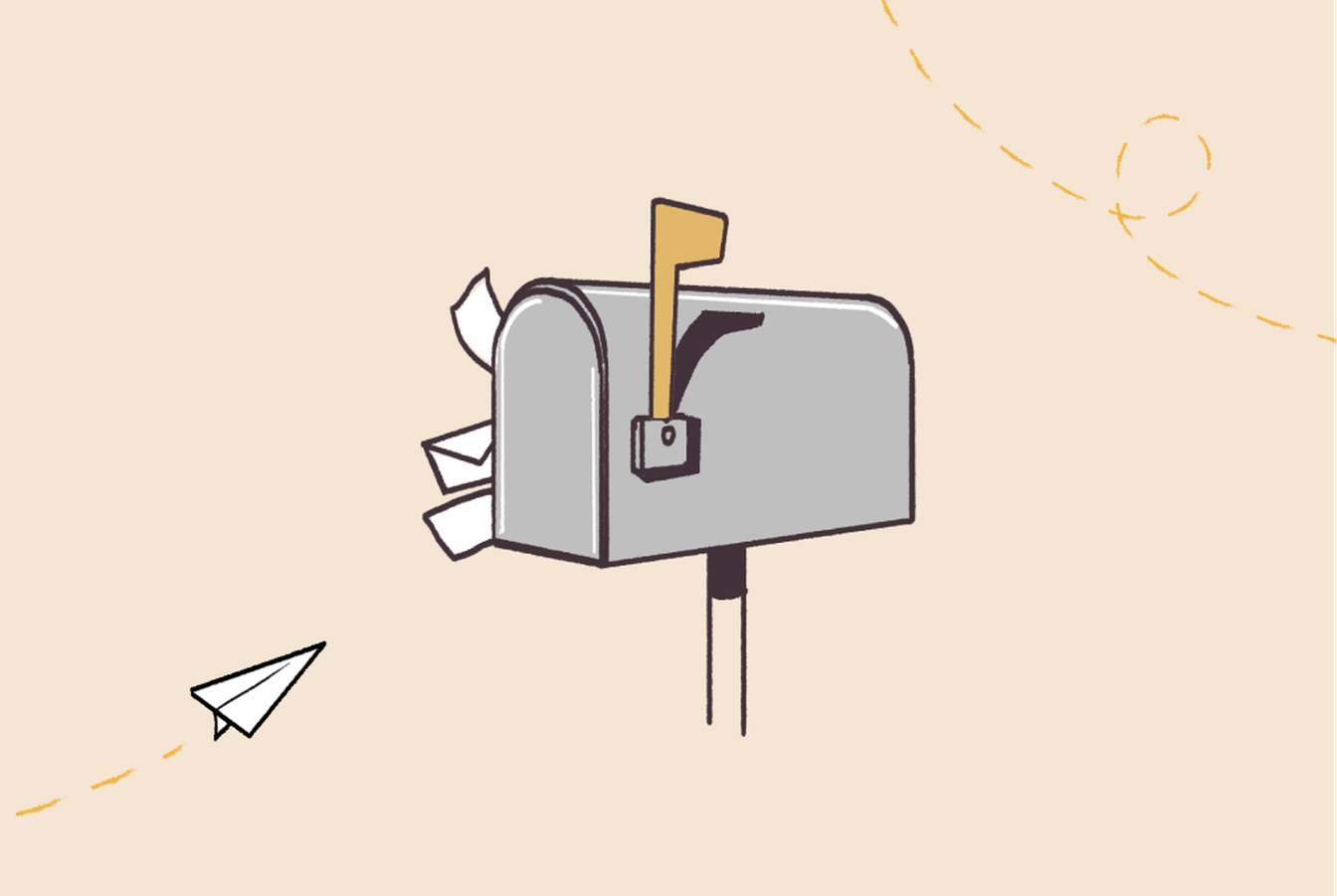 Mail box with served documents