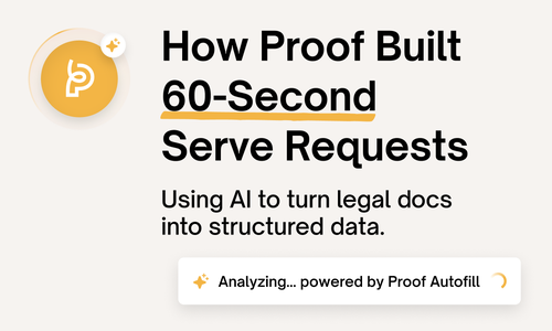 How Proof Built 60-Second Serve Requests with AI