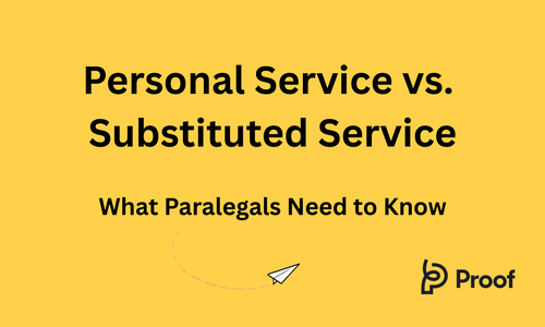 Personal Service vs. Substituted Service