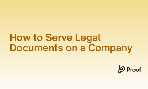 How to Serve Legal Documents on a Company