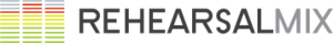 The RehearsalMix logo next to a sound bar.