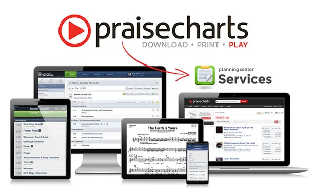 PraiseCharts and Lyrics & Chords Page Setup