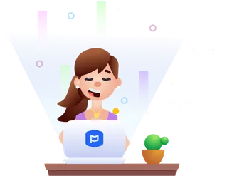 Girl using planning center software