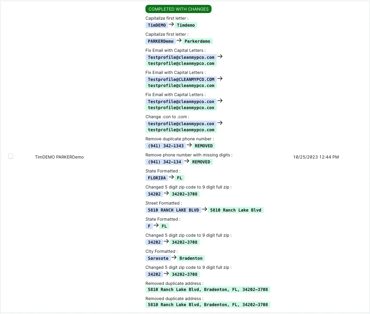 Clean My PCO integration screenshot 2