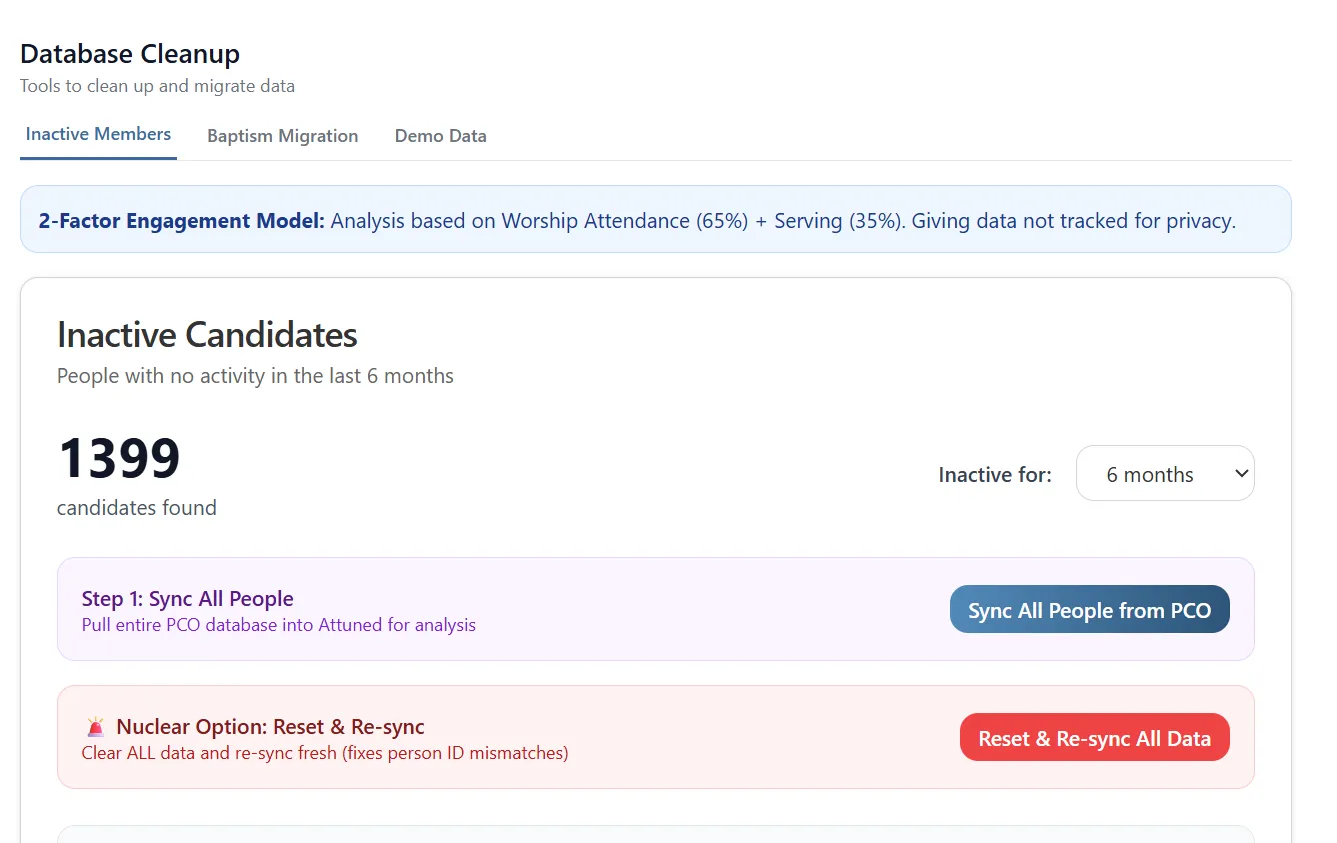 Attuned integration screenshot 1