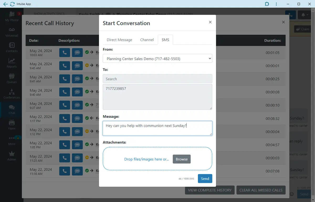 Intulse integration screenshot 3