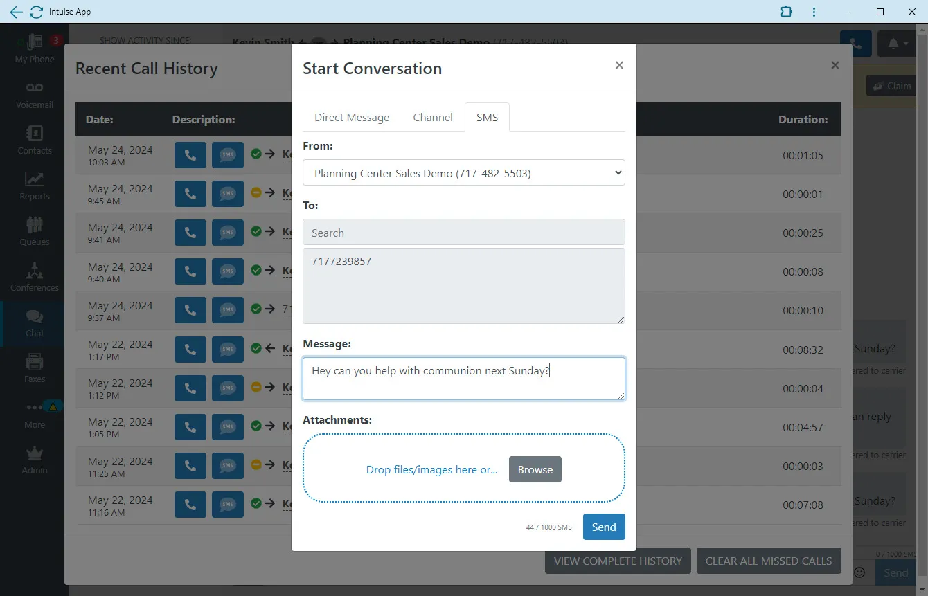 Intulse integration screenshot 3