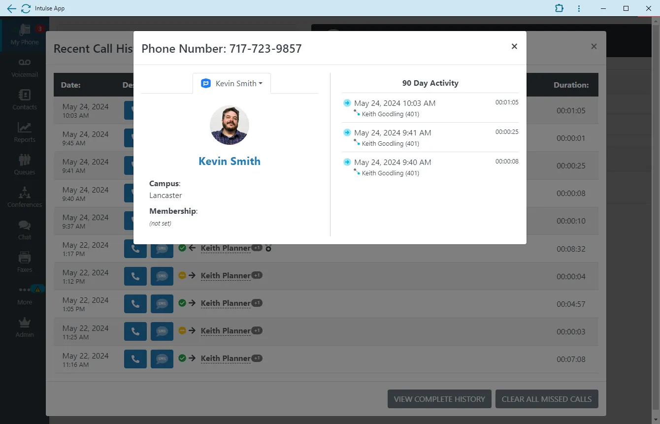 Intulse integration screenshot 4