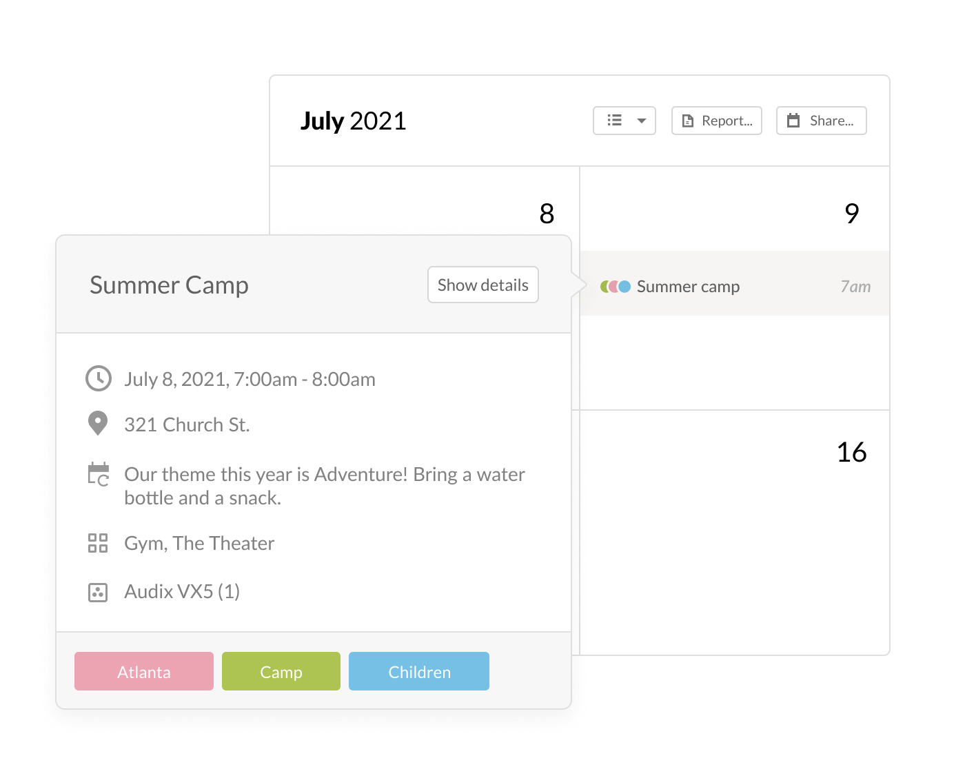 Planning Center Calendar: Event & Facility Scheduling