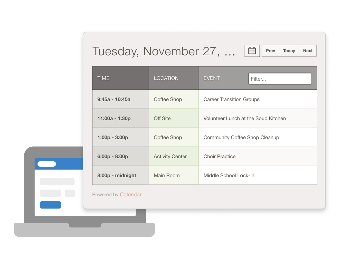 Planning Center Calendar: Event & Facility Scheduling