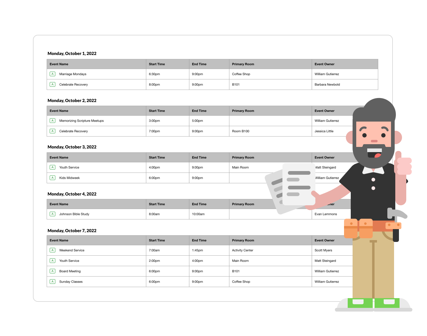 Planning Center Calendar: Event & Facility Scheduling