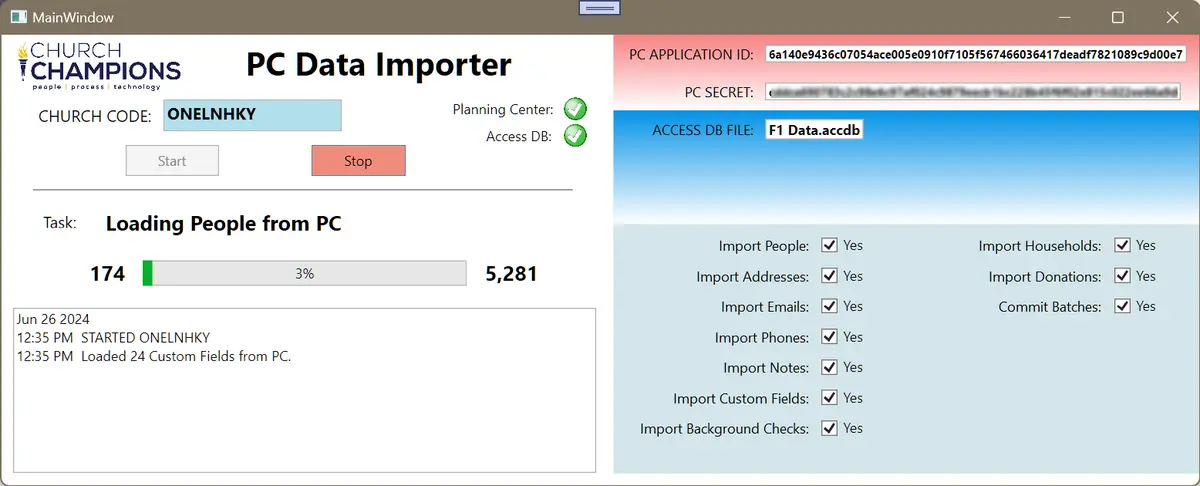 Church Champions integration screenshot 4