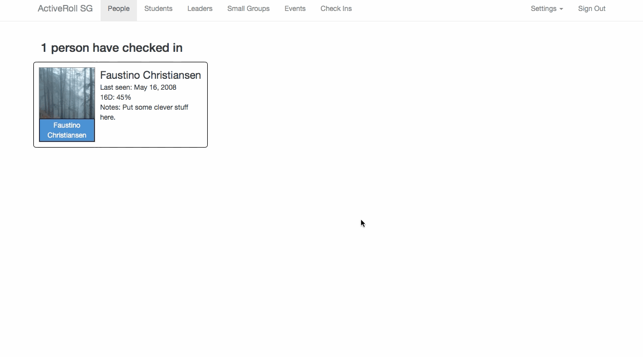 Live Check-in Wall