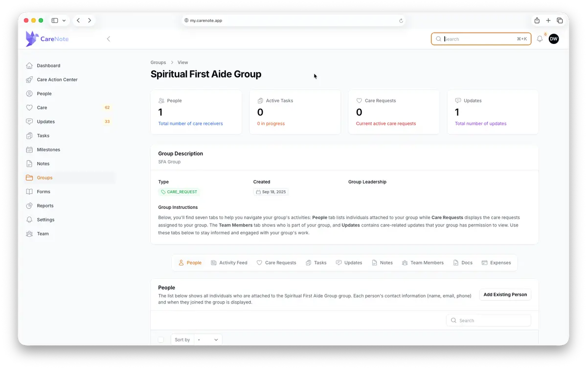 CareNote integration screenshot 3