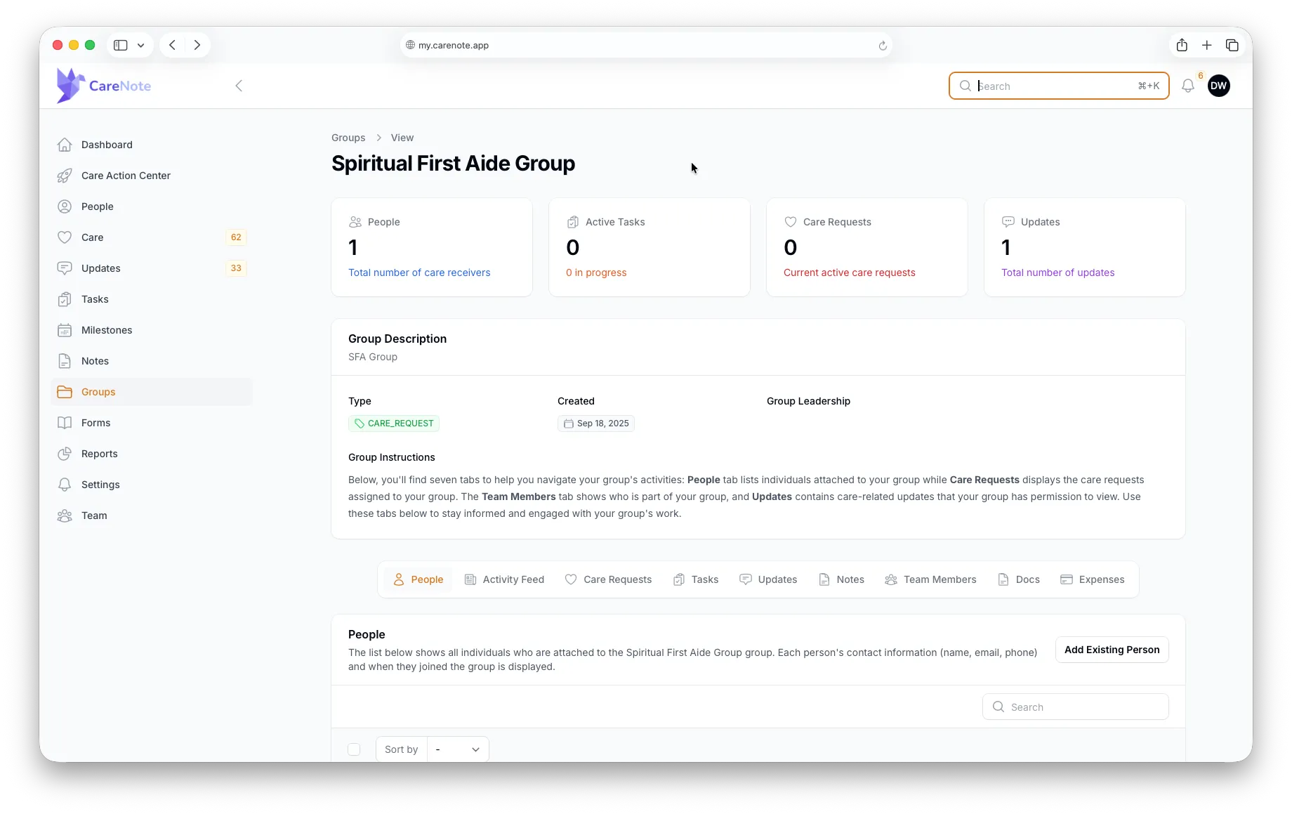 CareNote integration screenshot 3
