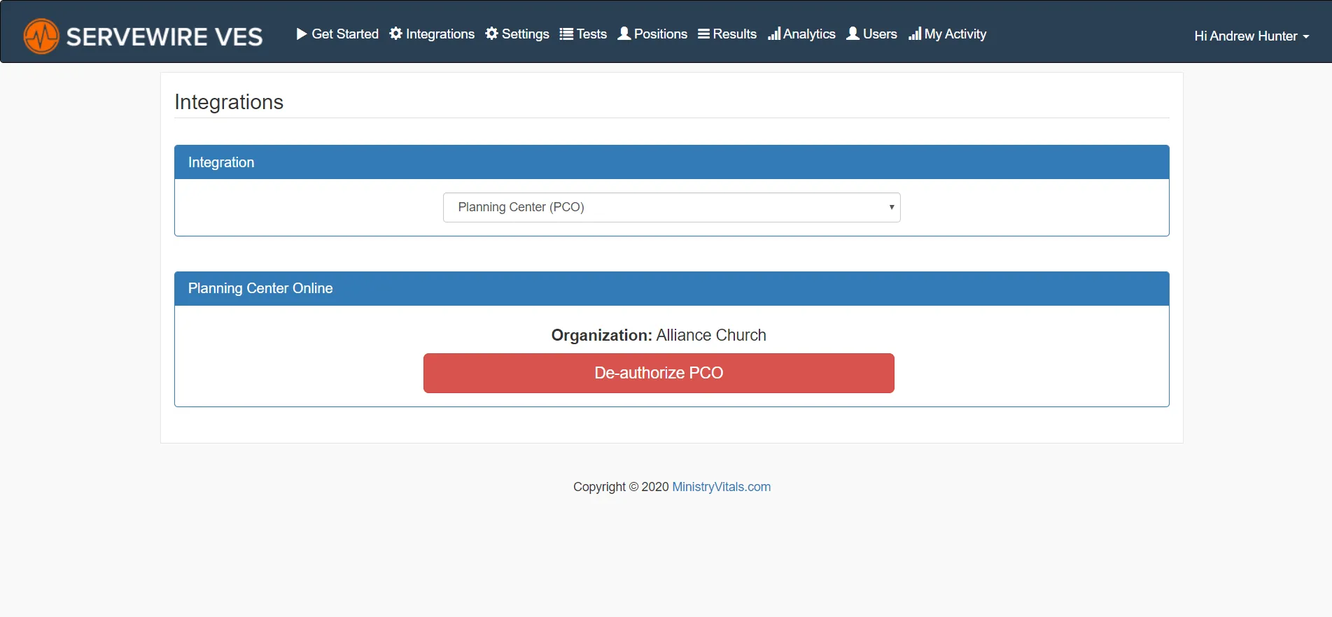 ServeWire VES integration screenshot 1